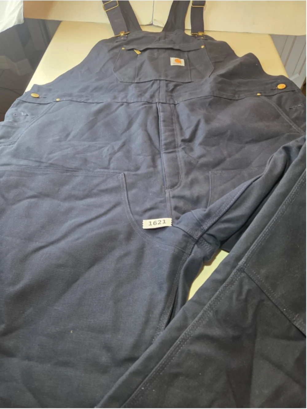 Carhartt Firm Duck Insulated Bib Overalls 3XL Tall Black OR4393-M #1621